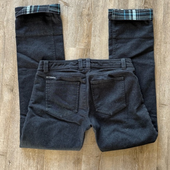 Columbia Dark Wash Jeans with plaid flannel cuff - Picture 6 of 6